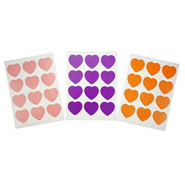 Vibrant Shxstore Heart Stickers for Creative Crafts