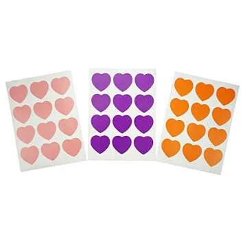 Vibrant Shxstore Heart Stickers for Creative Crafts