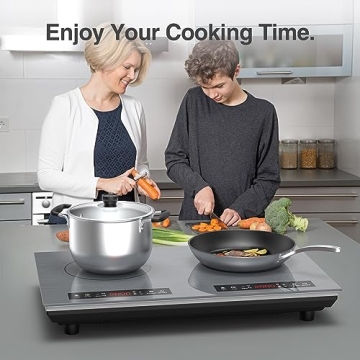 VBGK Double Induction Cooktop 4000W 2 Burner with Timer Safety Lock
