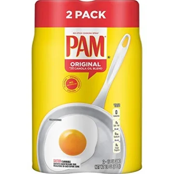 Pam Original No-Stick Cooking Spray 100% Natural Canola Oil (12oz, 2 Pack)