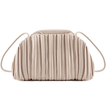 NIUEIMEE ZHOU Stylish Ruched Dumpling Bag for Women