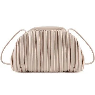 NIUEIMEE ZHOU Stylish Ruched Dumpling Bag for Women