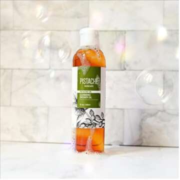 Pistaché Skincare Pistachio Oil Cleansing Shower Oil (Oil to Foam Formula) + Moisturizing and Nouri...