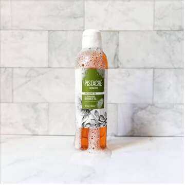 Pistaché Skincare Pistachio Oil Cleansing Shower Oil (Oil to Foam Formula) + Moisturizing and Nourishes + Softening + Vitamin E + Antioxidant Protection, 8.1 oz