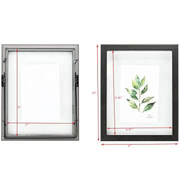 Aynoo Floating Picture Frame,7x9 Picture Frame, Table-top 8x10 7x9 6x8 Floating Frame Black Modern Style Black (PHSD) 7x9,Floating,1Pack
