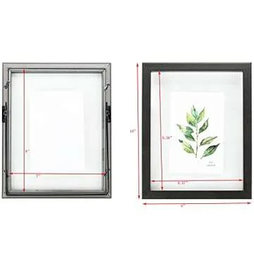 Aynoo Floating Picture Frame,7x9 Picture Frame, Table-top 8x10 7x9 6x8 Floating Frame Black Modern Style Black (PHSD) 7x9,Floating,1Pack