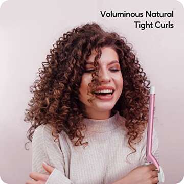ORYNNE 1/2 Inch Curling Iron Wand Ceramic, Small Barrel Curling Iron for Tight Curls, Half Inch Tiny...