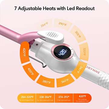 ORYNNE 1/2 Inch Curling Iron Wand Ceramic, Small Barrel Curling Iron for Tight Curls, Half Inch Tiny Curling Wand for Short & Long Hair, Heat Up Fast, Digital Temp Control