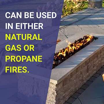 American Fireglass Lava Rock for Fire Pit or Fireplace