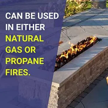 American Fireglass Lava Rock for Fire Pit or Fireplace