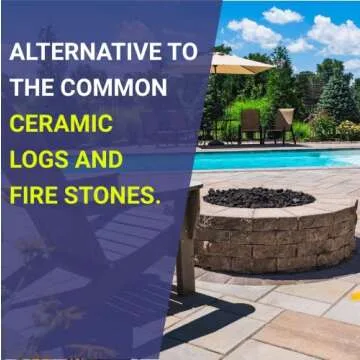 American Fireglass Lava Rock for Fire Pit or Fireplace