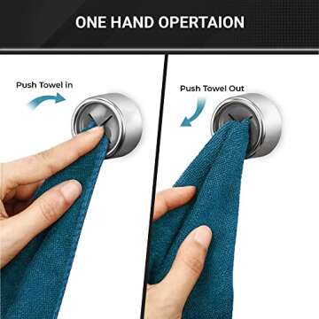 Round Adhesive Kitchen Towel Hook – Easy No-Drill Solution