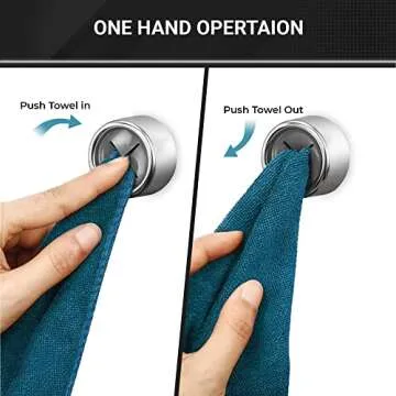 Round Adhesive Kitchen Towel Hook – Easy No-Drill Solution