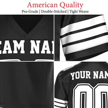 Custom Football Jersey for Men, Women, and Kids | Replica Jersey | Fan Jersey | Sports Jersey | Birthday Gift |Personalized (White, A-Large)