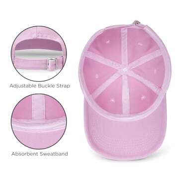 Disney Women's Standard Adult Baseball Cap, Minnie Mouse Adjustable Dad Hat, Pink, ONE Size