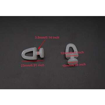 Luomorgo 23mm/0.91 inch Length White Plastic Curtain Track Carrier Glide Rollers 50Pcs