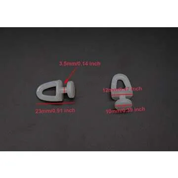 Luomorgo 23mm/0.91 inch Length White Plastic Curtain Track Carrier Glide Rollers 50Pcs