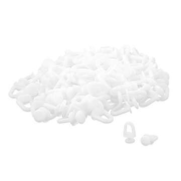 Luomorgo 23mm/0.91 inch Length White Plastic Curtain Track Carrier Glide Rollers 50Pcs