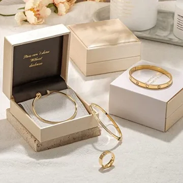 WISTIC Gold CZ Thin Bangle Bracelet for Women Anytime Gift