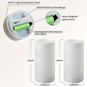 Buy NURADA Large Rechargeable Outdoor Solar Candles