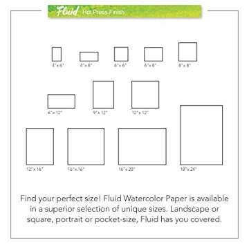 Speedball Art Products AVI850088 Fluid Watercolor Hot Press Block 8X8, White