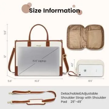 Stylish LOVEVOOK Laptop Tote Bag for Women 15.6 inch