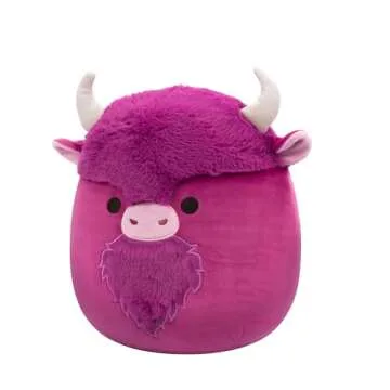 Squishmallows Original 12-Inch Dave Plum Bison - Adorable and Soft Plush Toy