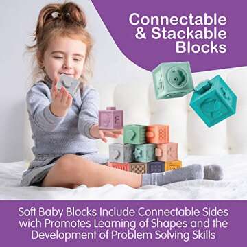 Naturals Infinity Montessori Toys for Babies 6-12 Months | 3 in 1 Soft Baby Toys Set | Baby Toys 6 to 12 Months | Sensory Toys for Toddlers 1-3 | Toys for Babies 0-6 Months | Learning Toys