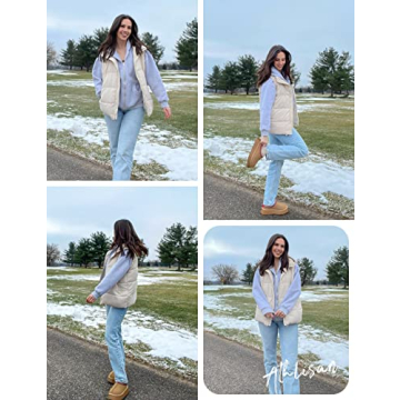Stylish Athlisan Women's Zip Up Puffer Vest Warm & Versatile