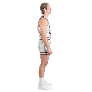 Men's Saved by The Bell Zack Morris Basketball Uniform Costume - Bayside Tigers High School Adult Cosplay Outfit