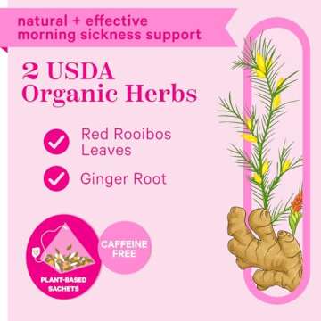 Pink Stork Tea: Organic Ginger Orange Pregnancy Tea - Occasional Morning Sickness Support - Pregnanc...