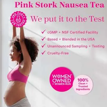 Pink Stork Tea: Organic Ginger Orange Pregnancy Tea - Occasional Morning Sickness Support - Pregnancy Must Haves - Digestive Support for Pregnant Women - Women-Owned, 30 Cups