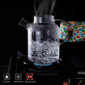 Elegant CnGlass Glass Teapot - Stovetop Safe and Stylish