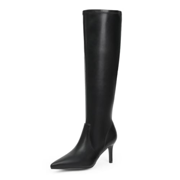 Modatope Knee High Boots for Women - Elegant Stiletto Black Boots