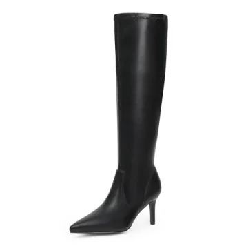 Modatope Knee High Boots for Women - Elegant Stiletto Black Boots