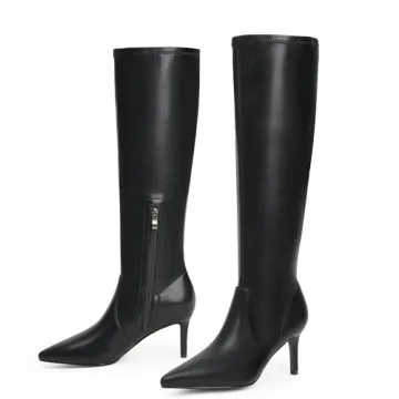 Stylish Modatope Knee High Black Boots for Women