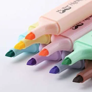 Mr. Pen- Pastel Highlighter, 8 pcs, Tank Style, Chisel Tip, Cute No Bleed Bible Highlighter, School Supplies