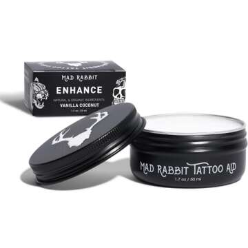 Mad Rabbit Tattoo Care Favorites Kit (3 Piece) - Enhance Balm, Replenish Daily Body Lotion & Defend ...