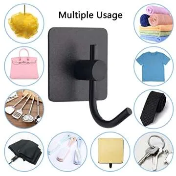 PMMASTO Stylish Self-Adhesive Towel Hooks for Home