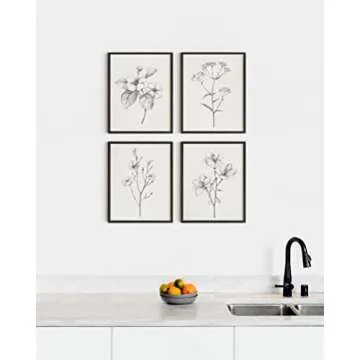 HAUS AND HUES Floral Wall Art Set - Elegant Decor for All