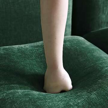 JACH 103" L-Shaped Modular Sectional Sofa, Minimalist Chenille Sofas Couches, Luxury Modern Couch with Reversible Chaise Ottoman for Living Room, Apartment, Green