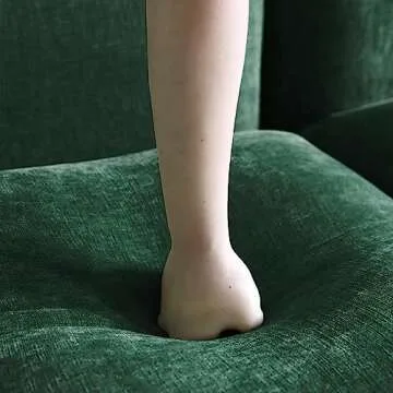 JACH 103" L-Shaped Modular Sectional Sofa, Minimalist Chenille Sofas Couches, Luxury Modern Couch with Reversible Chaise Ottoman for Living Room, Apartment, Green