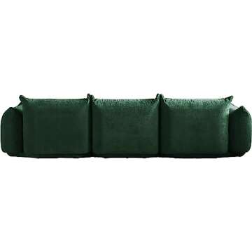 JACH 103" L-Shaped Modular Sectional Sofa, Minimalist Chenille Sofas Couches, Luxury Modern Couch with Reversible Chaise Ottoman for Living Room, Apartment, Green