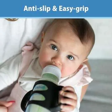 Dr. Brown's Milestones Narrow Sippy Spout Bottle with 100% Silicone Handles, Easy-Grip Handles with Soft Sippy Spout, 8oz/250mL, Green & Gray, 2-Pack, 6m+