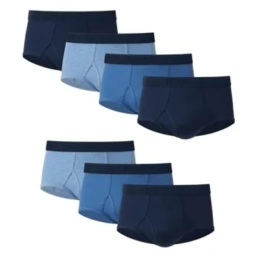 Hanes Ultimate Men's Tagless Briefs - ComfortFlex Waistband, Blue Assortment