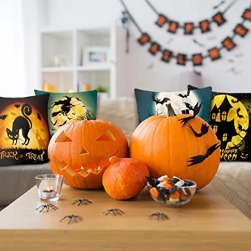 Whaline Halloween Pillow Covers, Unique Scary Designs
