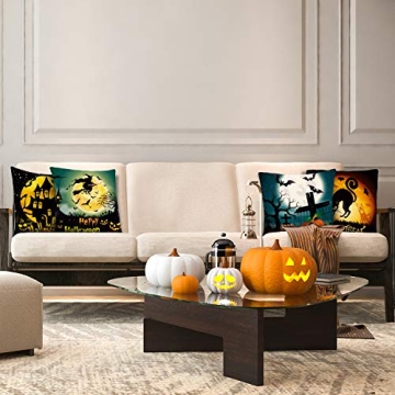 Whaline Halloween Pillow Covers, Unique Scary Designs