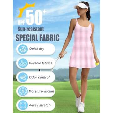 LOVRUBY Womens Tennis Dress, Two Piece Golf Dress UPF 50+ Soft Fashion Golf Dresses for Athletic Spo...