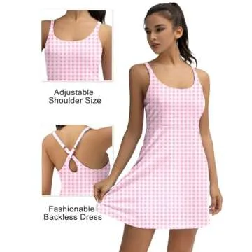 LOVRUBY Womens Tennis Dress, Two Piece Golf Dress UPF 50+ Soft Fashion Golf Dresses for Athletic Sports with Shorts