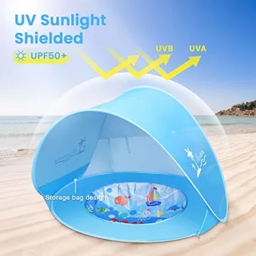 UPF50+ Baby Beach Tent with Pool for Safe Sun Fun